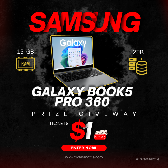 Win This New Samsung Galaxy Book5 Pro 360 16GB (RAM)!