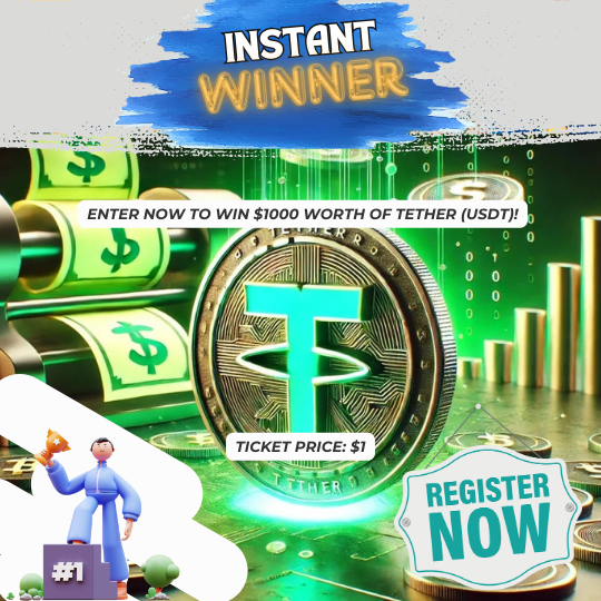 Win $1000 Worth of Tether(USDT) Stable Coin or Tax Free Cash!