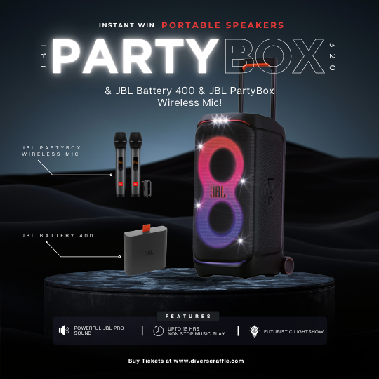 Win This New JBL PartyBox Stage 320 Portable Speakers!