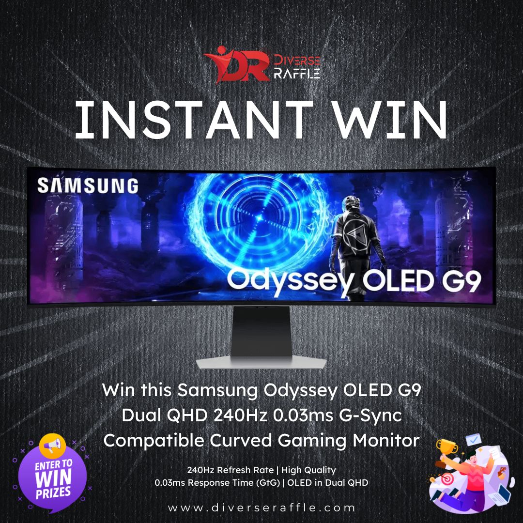 Win This Samsung Odyssey OLED G9 Dual QHD Gaming Monitor!