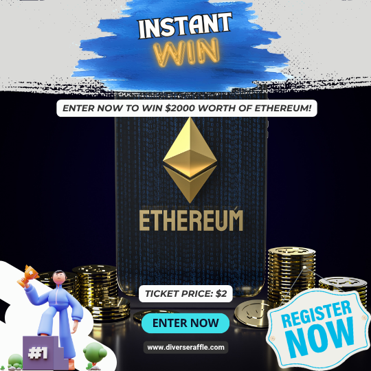 Instant Win $2000 Worth of Ethereum (ETH) or $2000 Cash!