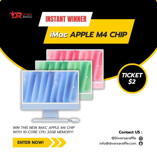 Win This New iMac Apple M4 chip with 10-core CPU 32GB Memory!