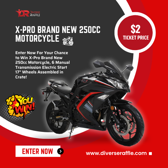 Instant Win This New X-Pro Brand New 250cc Motorcycle!