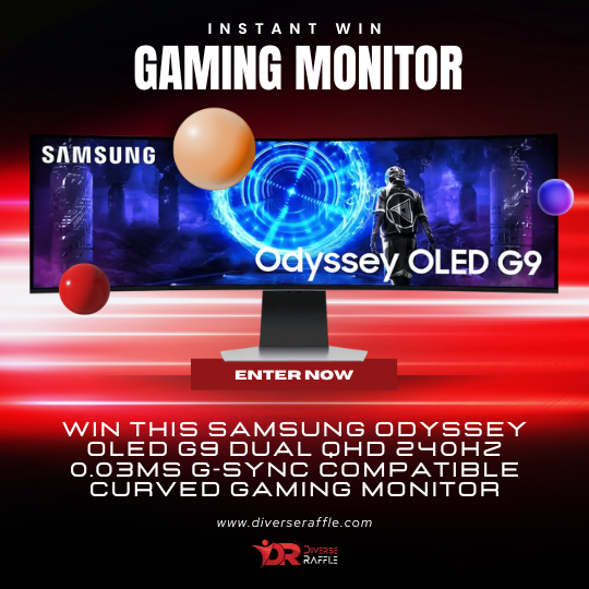 Win This Samsung Odyssey OLED G9 Dual QHD Gaming Monitor!