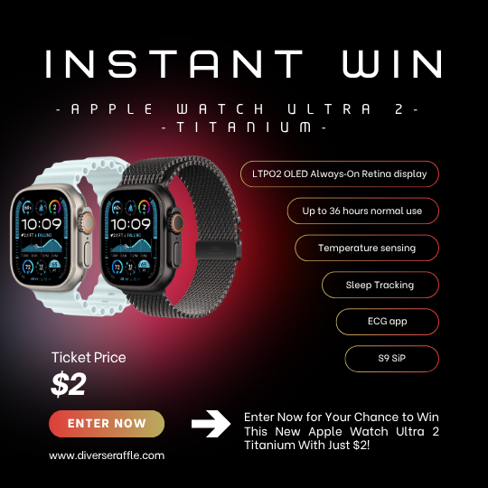Instant Win This New Brand Apple Watch Ultra 2 Titanium!