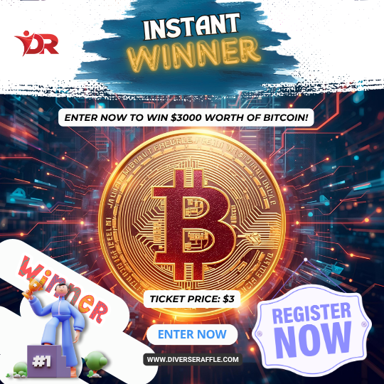 Instant Win $3000 Worth of Bitcoin or $3000 Tax Free Cash!