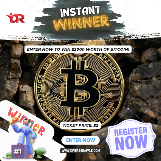 Instant Win $2000 Worth of Bitcoin or $2000 Tax Free Cash!