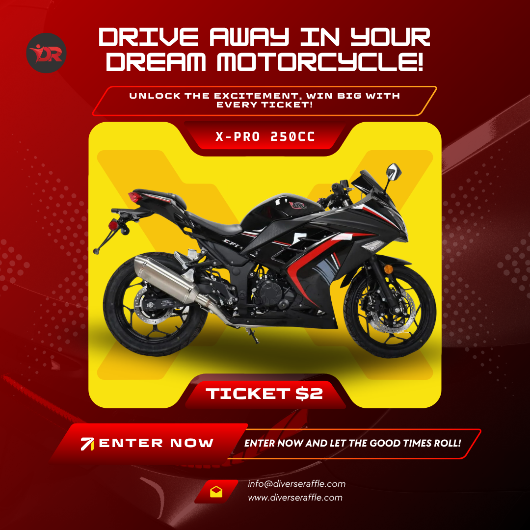 Instant Win X-Pro Brand New 250cc Motorcycle!