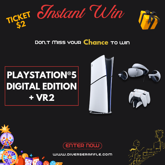 Instant Win PlayStation®5 Digital Edition Console Slim + VR2