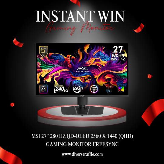Instant Win MSI 27" (QHD) Gaming Monitor!