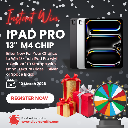 Instant Win This 13-inch iPad Pro M4 Chip 1TB Storage
