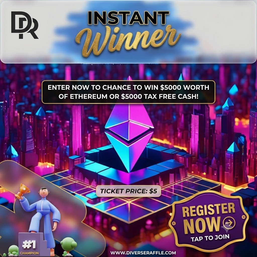Instant Win $5000 Worth of Ethereum (ETH)!